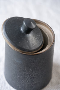Black Lidded Jar