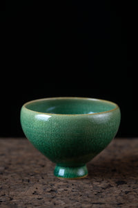 green crackle bowl