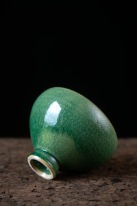 green crackle bowl